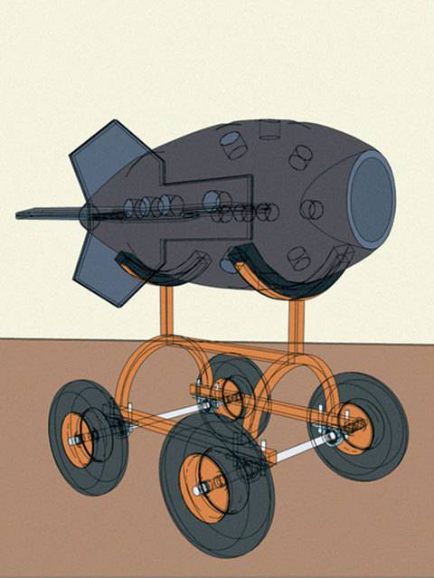 A computer visualisation of Bomb