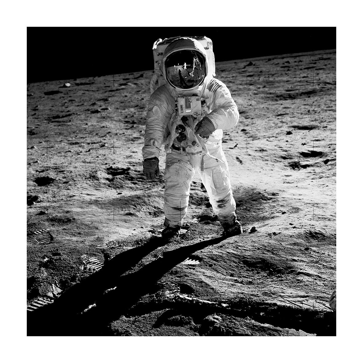 Neil Armstrong, Buzz Aldrin on the Moon, 1969