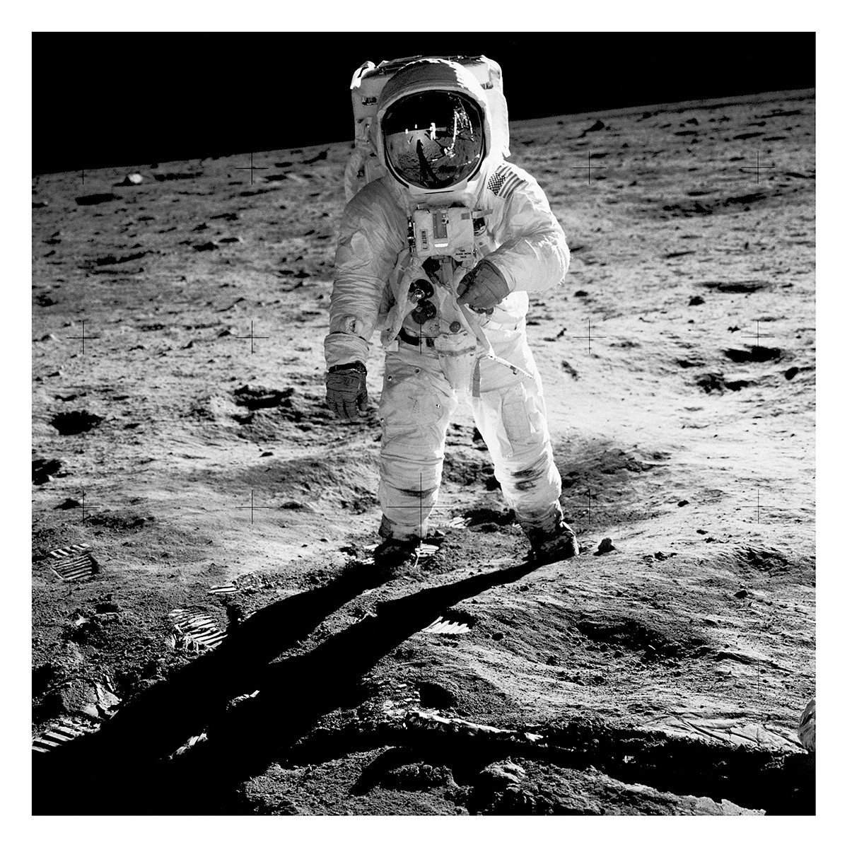 Neil Armstrong, Buzz Aldrin on the Moon, 1969